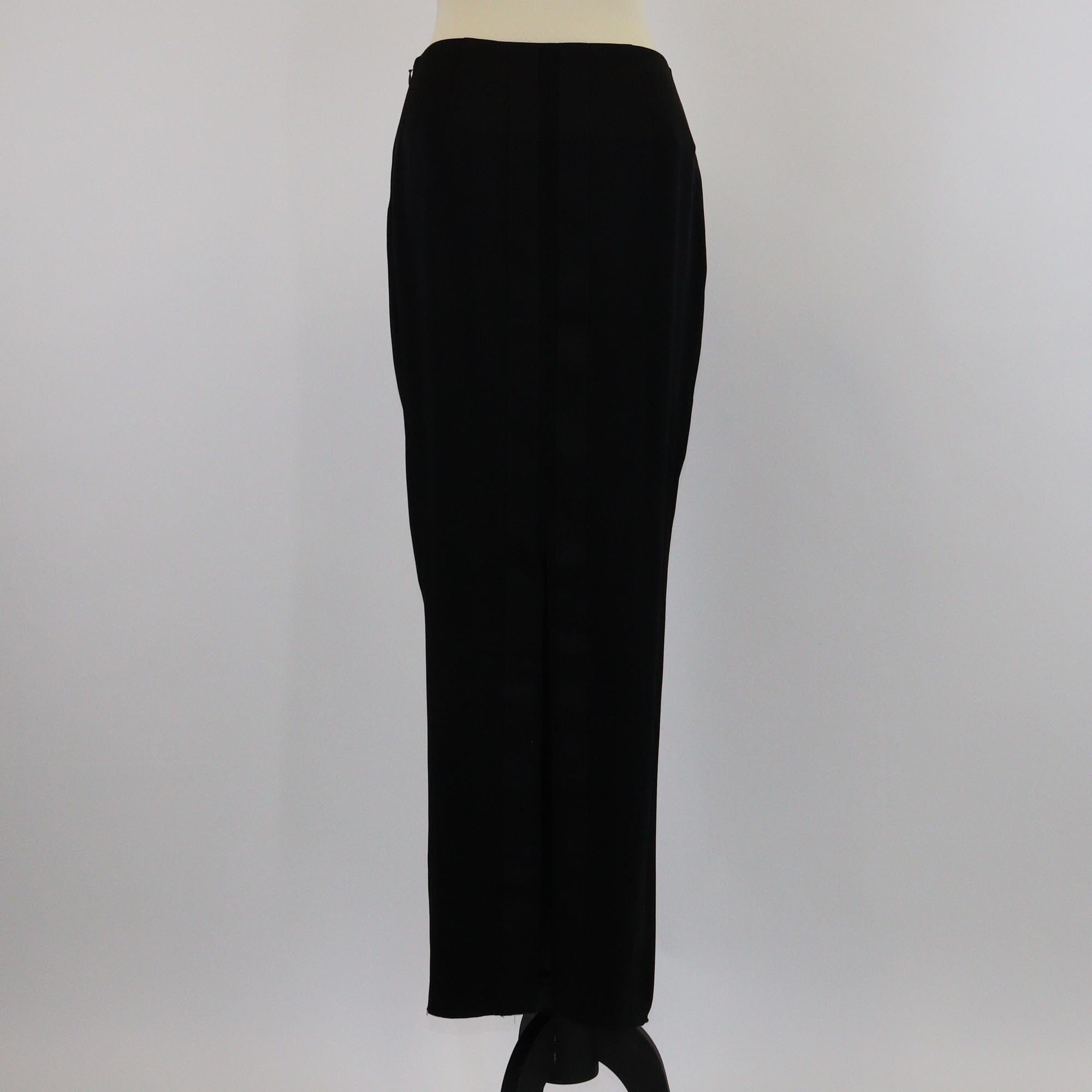 Haider Ackermann Shiny Black Pencil Maxi Skirt Womens Haider Ackermann 