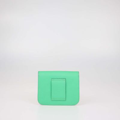 Hermes Vert Comics Evercolor Leather Constance Slim Wallet