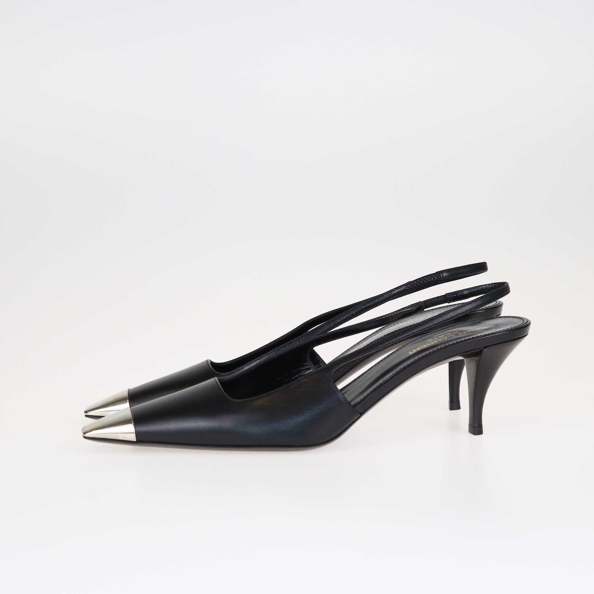 Saint Laurent Black Blade Slingback Pumps Shoes Saint Laurent 