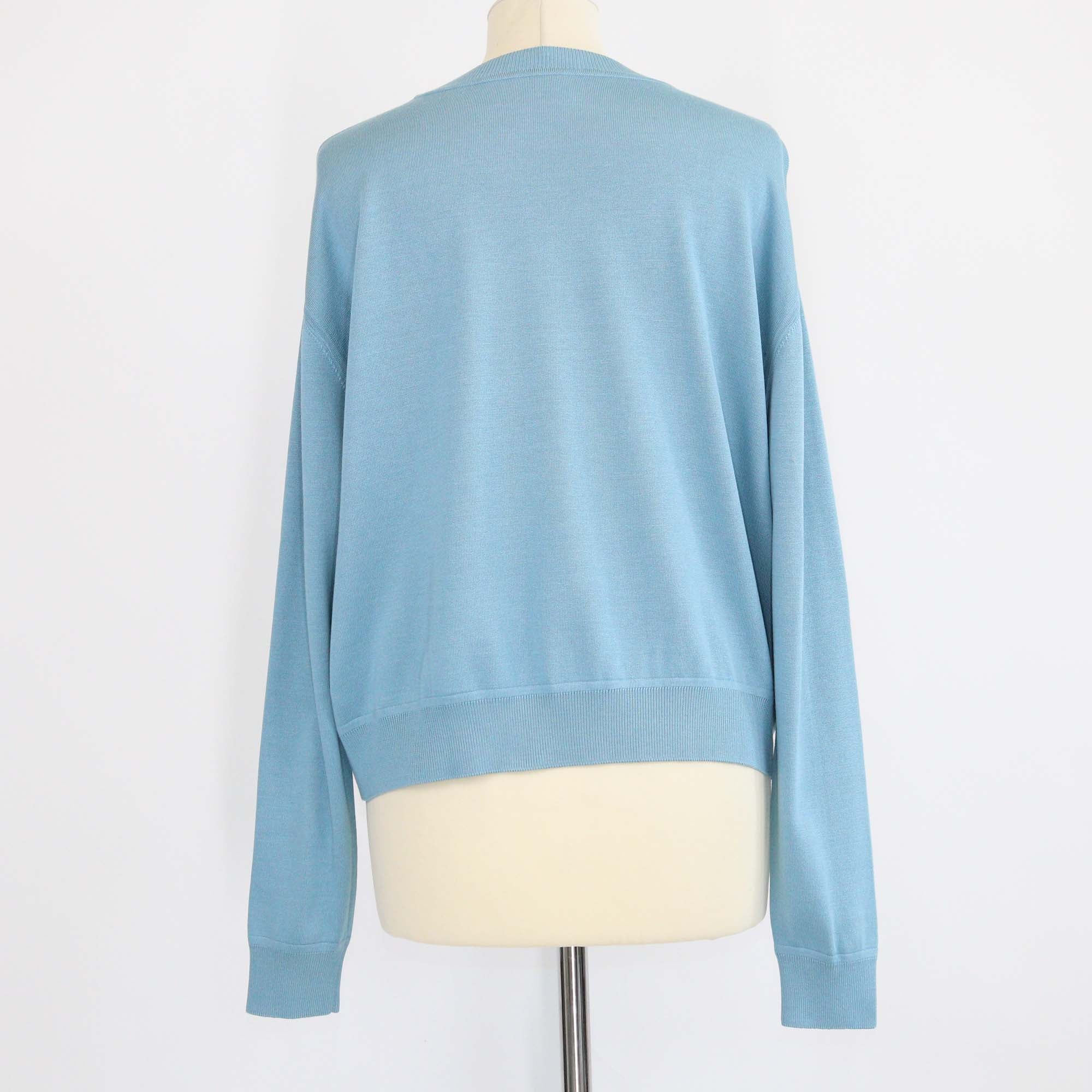Hermes Blue Silk Brides de Gala Twillreine Sweater