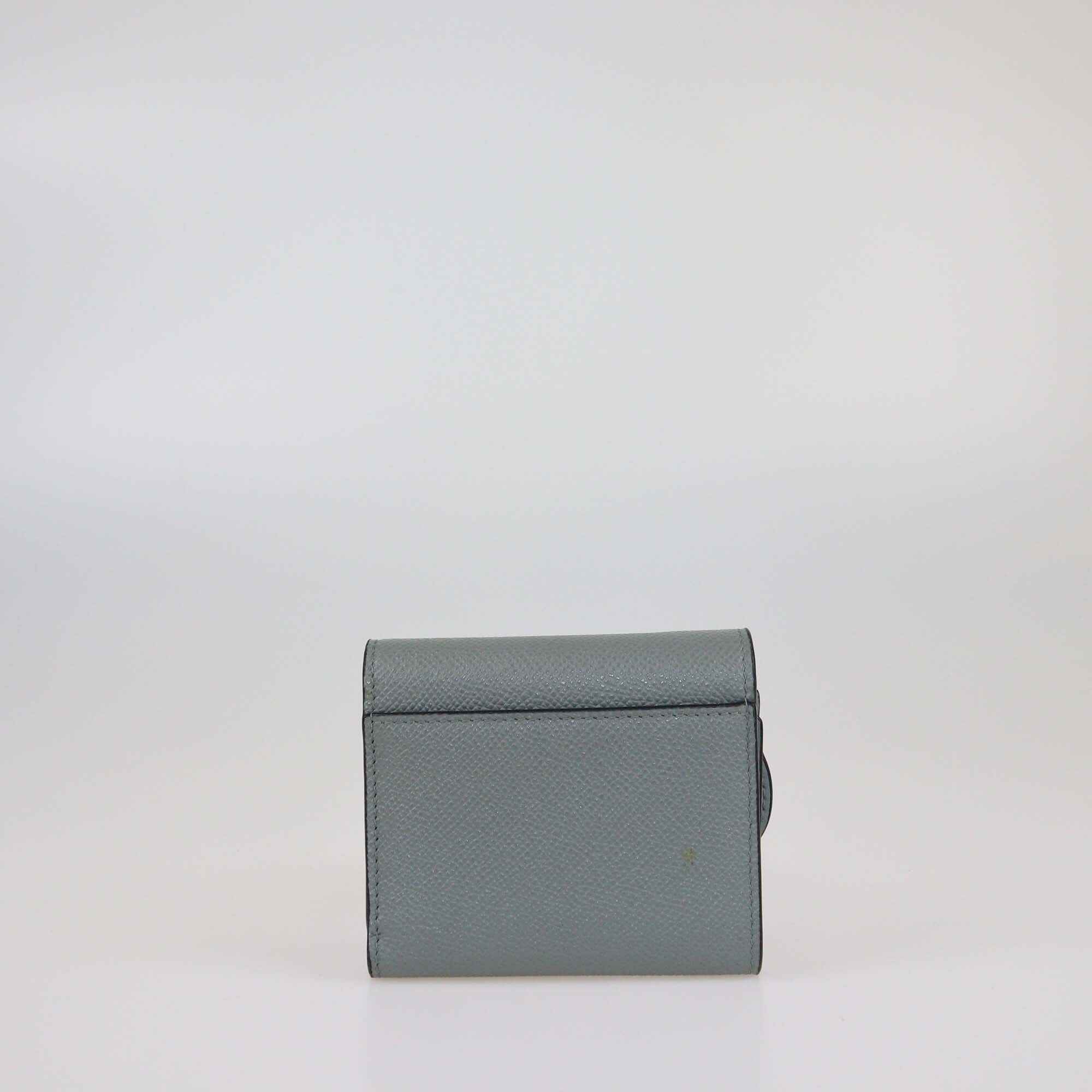 Christian Dior Grey Stone Medium Saddle Card Holder Womens Christian Dior 
