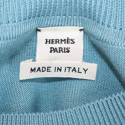 Hermes Blue Silk Brides de Gala Twillreine Sweater
