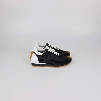 Loewe Black/White Suede and Nylon Flow Runner Sneakers