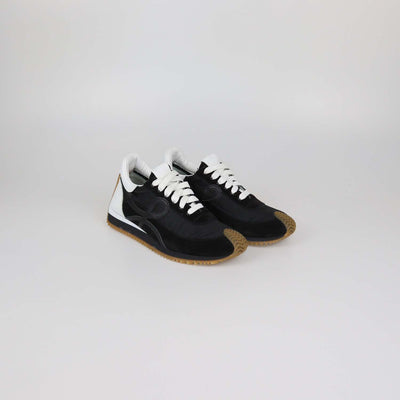 Loewe Black/White Suede and Nylon Flow Runner Sneakers