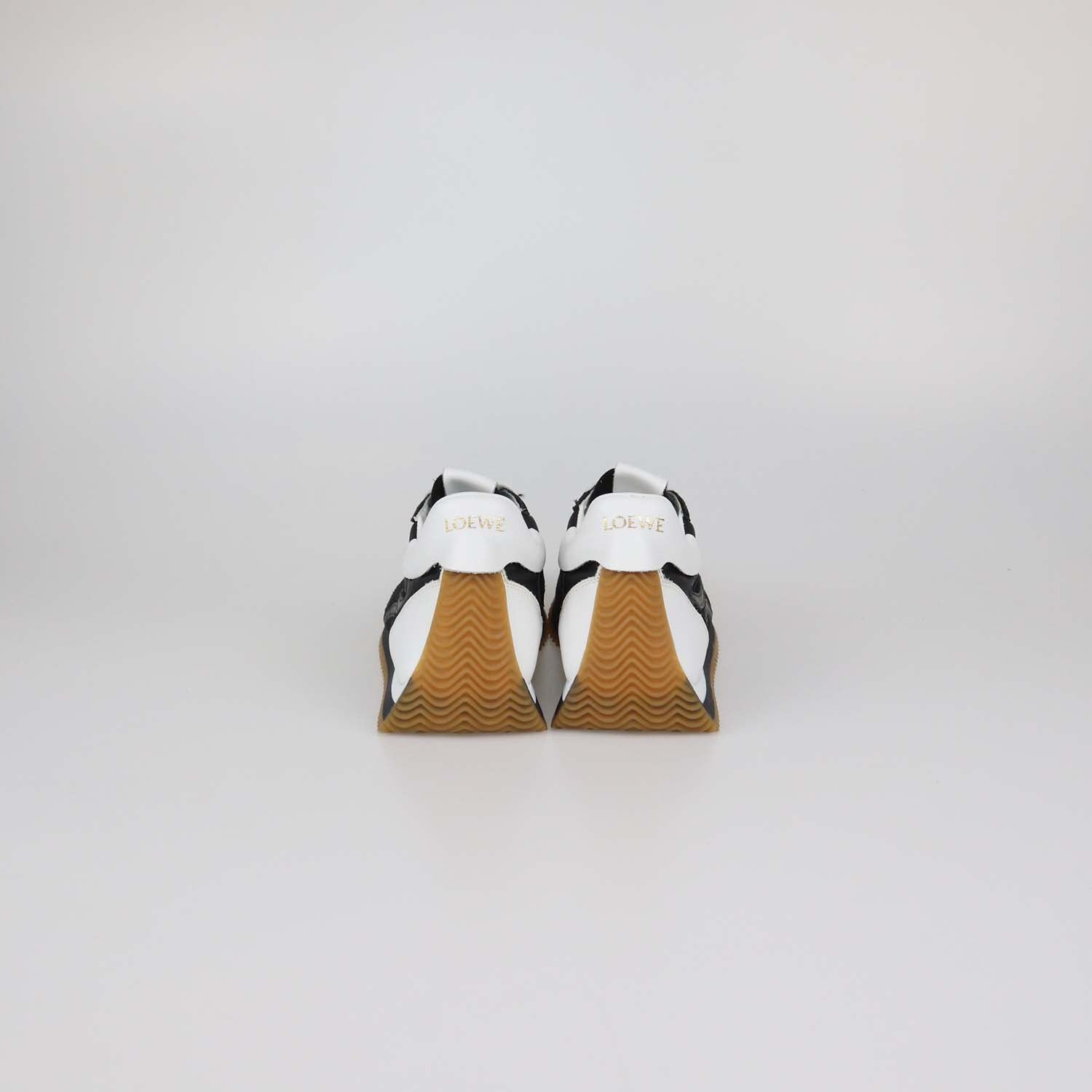 Loewe Black/White Suede and Nylon Flow Runner Sneakers