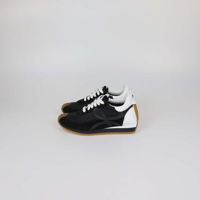 Loewe Black/White Suede and Nylon Flow Runner Sneakers