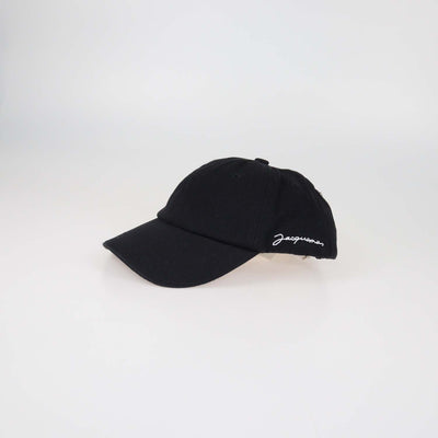 Jacquemus Black Canvas Classic Baseball Cap