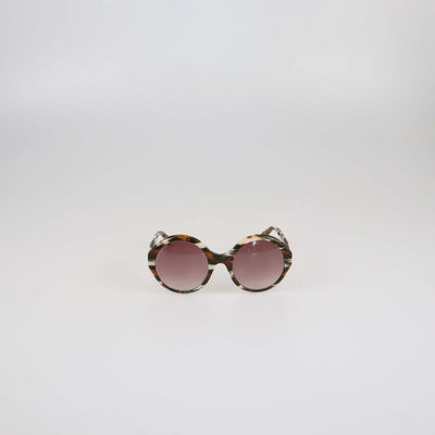 Gucci Multicolor/Burgundy Gradient Round Sunglasses Womens Gucci 