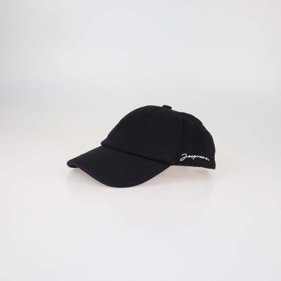 Jacquemus Black Canvas Classic Baseball Cap