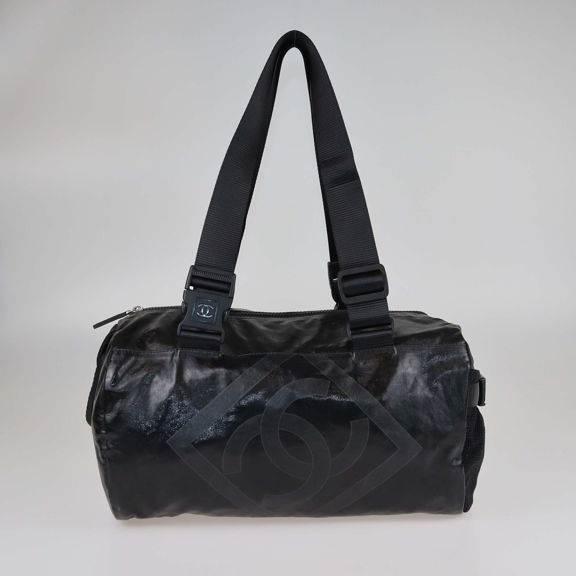 Chanel Black Sports Line Nylon Duffle Bag