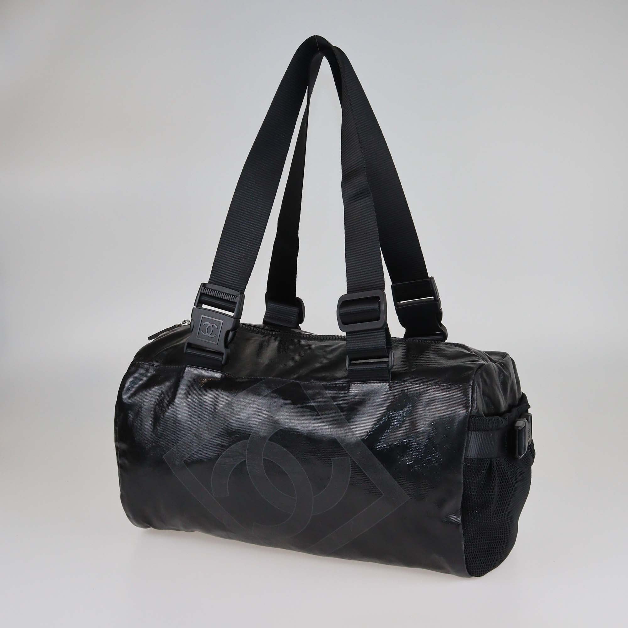 Chanel Black Sports Line Nylon Duffle Bag