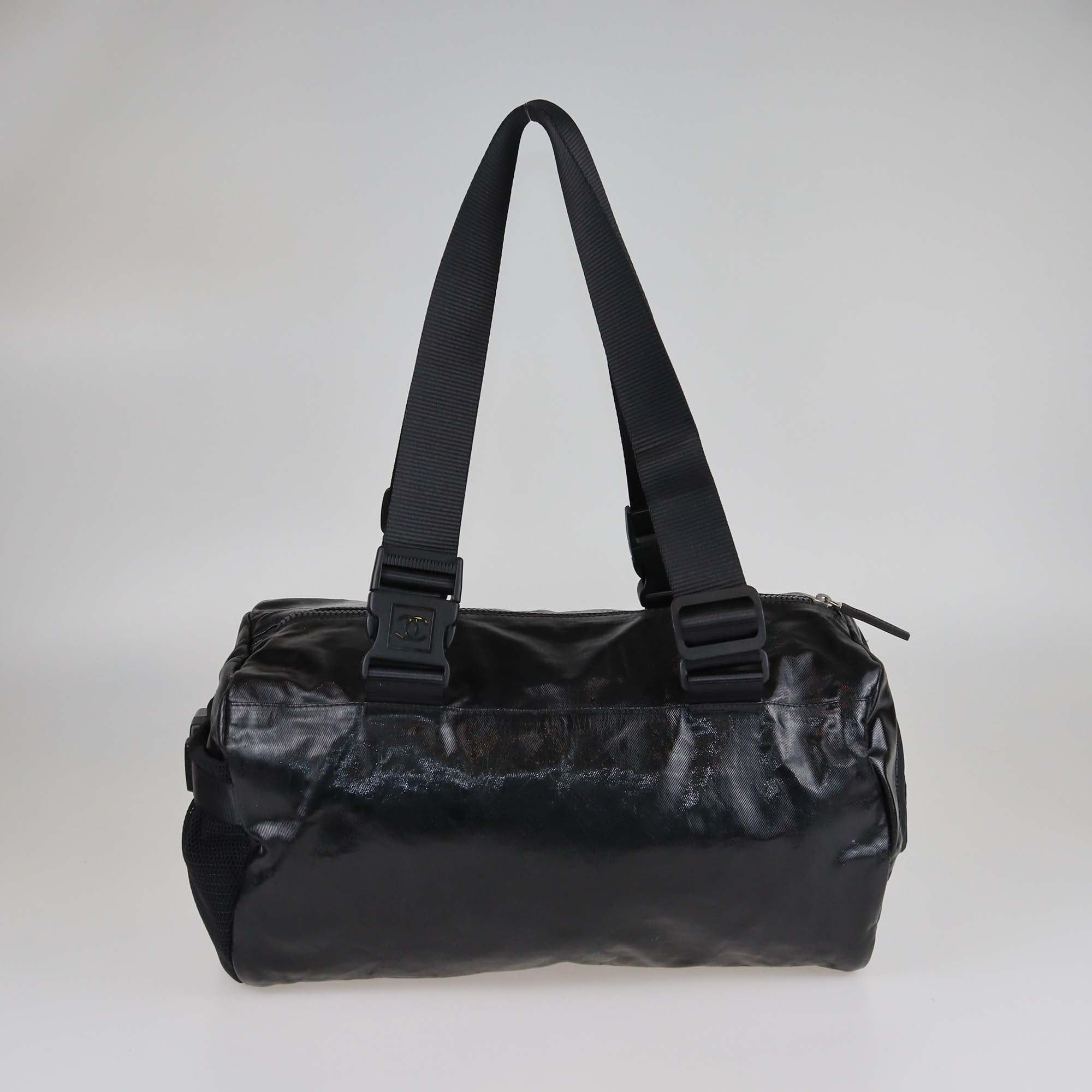 Chanel Black Sports Line Nylon Duffle Bag