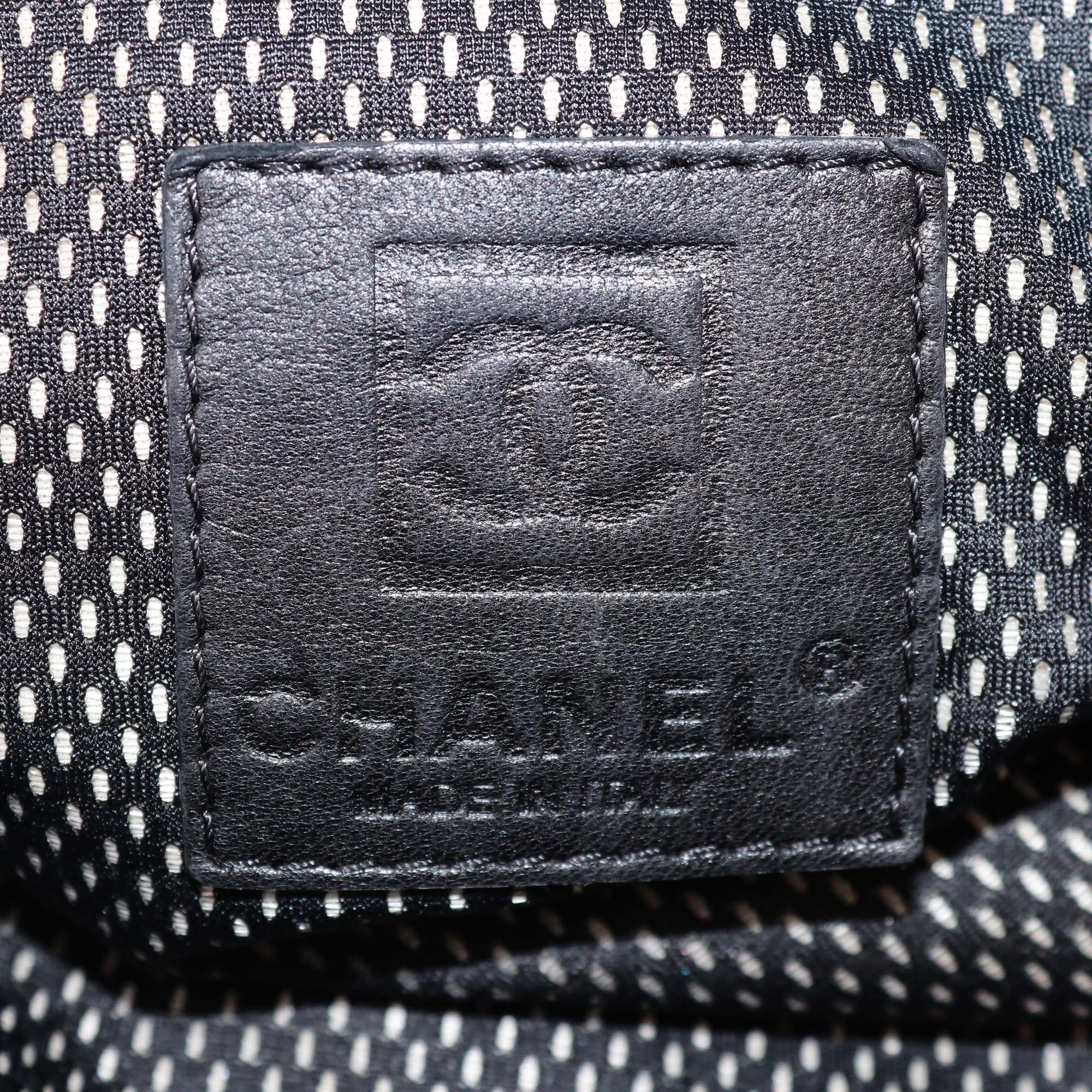 Chanel Black Sports Line Nylon Duffle Bag
