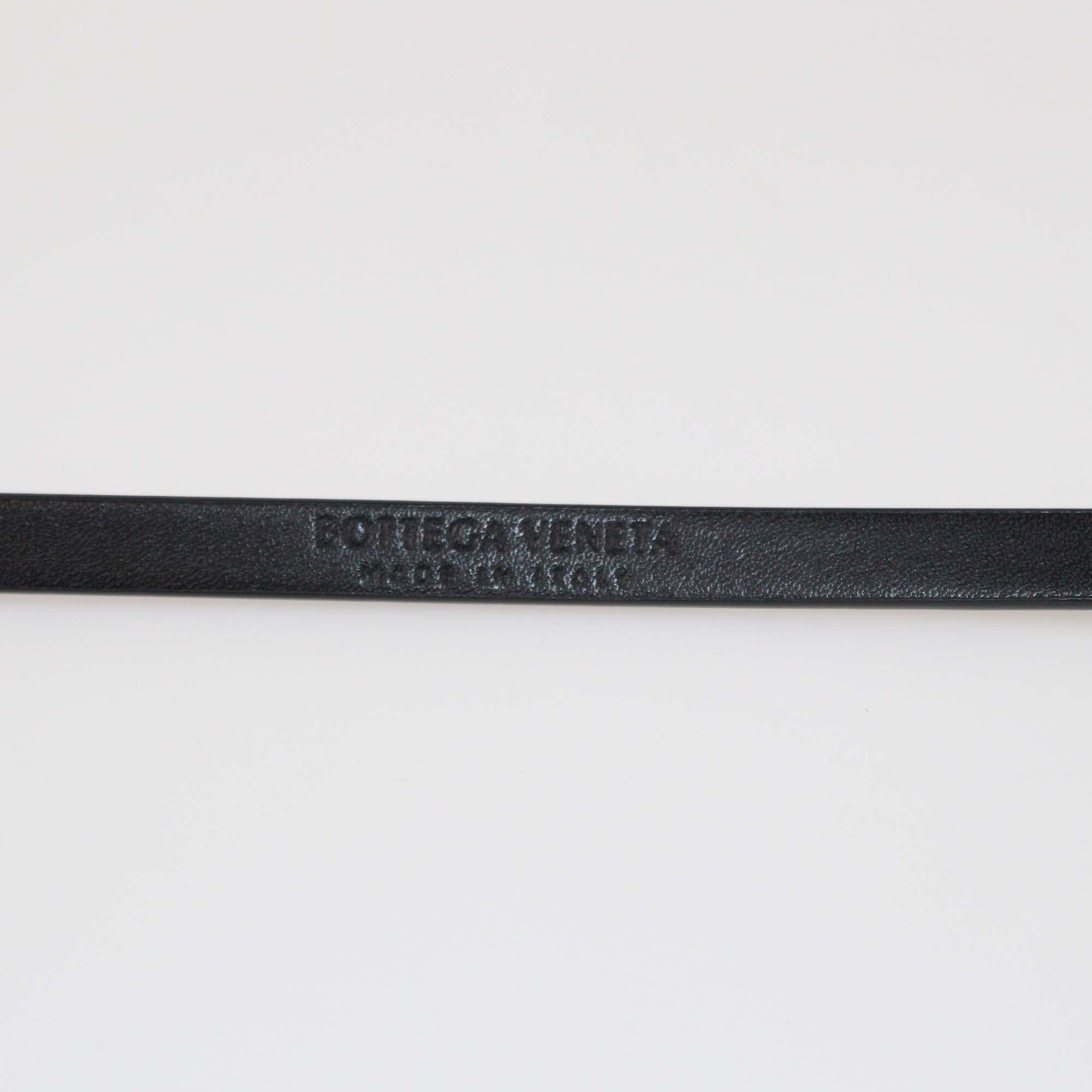 Bottega Veneta Black Skinny Triangle Belt Womens Bottega Veneta 