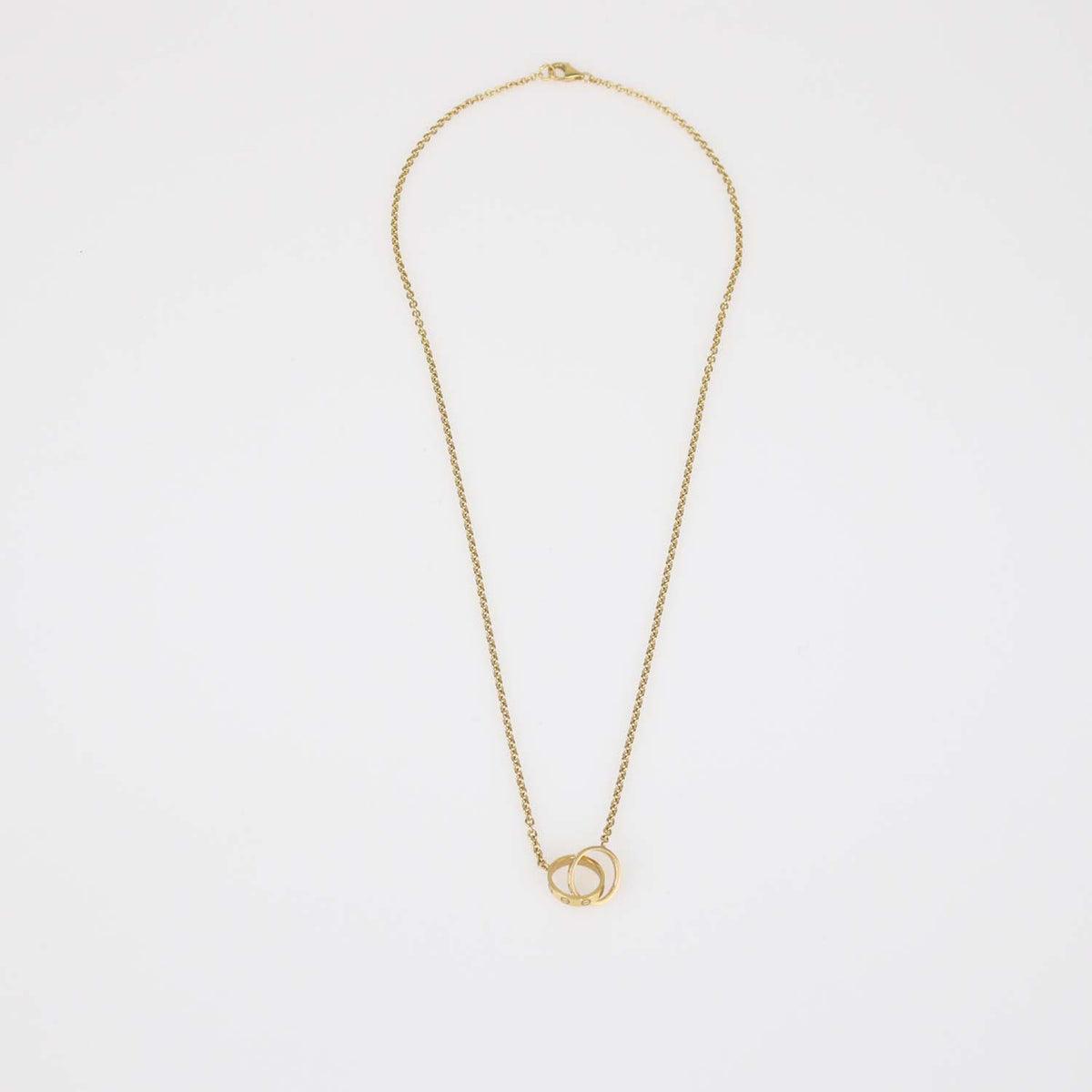 Cartier 18K Yellow Gold interlocking Love Necklace