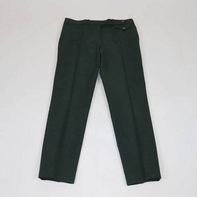 Celine Khaki Green Cotton Blended Front Pocket Trousers