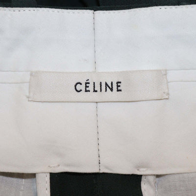 Celine Khaki Green Cotton Blended Front Pocket Trousers
