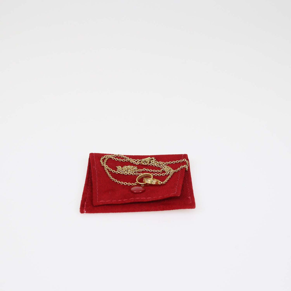 Cartier 18K Yellow Gold interlocking Love Necklace