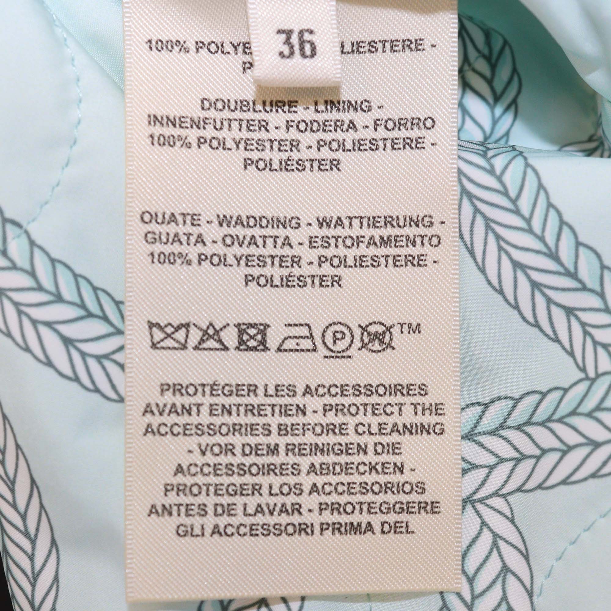 Hermes Mist Green Polyester Palefroi Remix Reversible Sweater