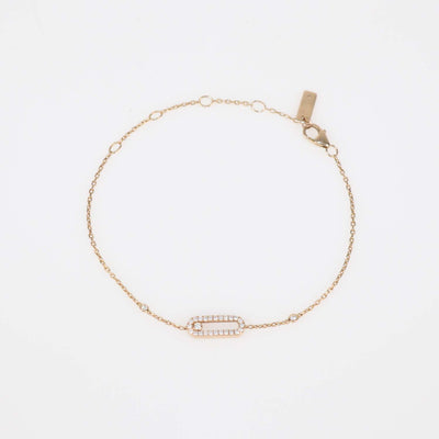 Messika 18K Rose Gold Diamonds Move Uno Pave Bracelet