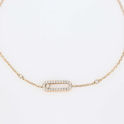 Messika 18K Rose Gold Diamonds Move Uno Pave Bracelet