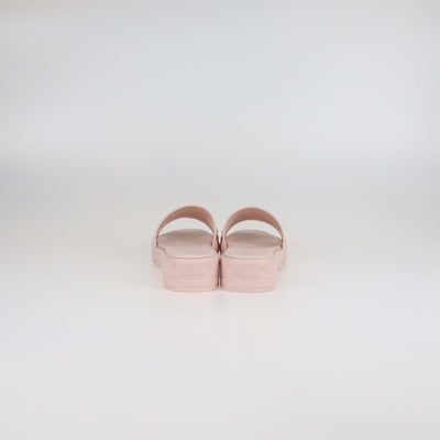 Valentino Pink Rubber Rose Atelier Slide Sandals