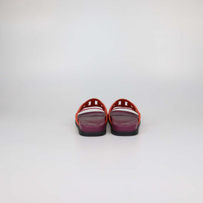 Hermes Orange/Pink Leather Extra Sandals
