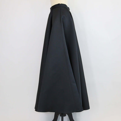 Max Mara Studio Black Jersey Synthetic ABACO Maxi Skirt