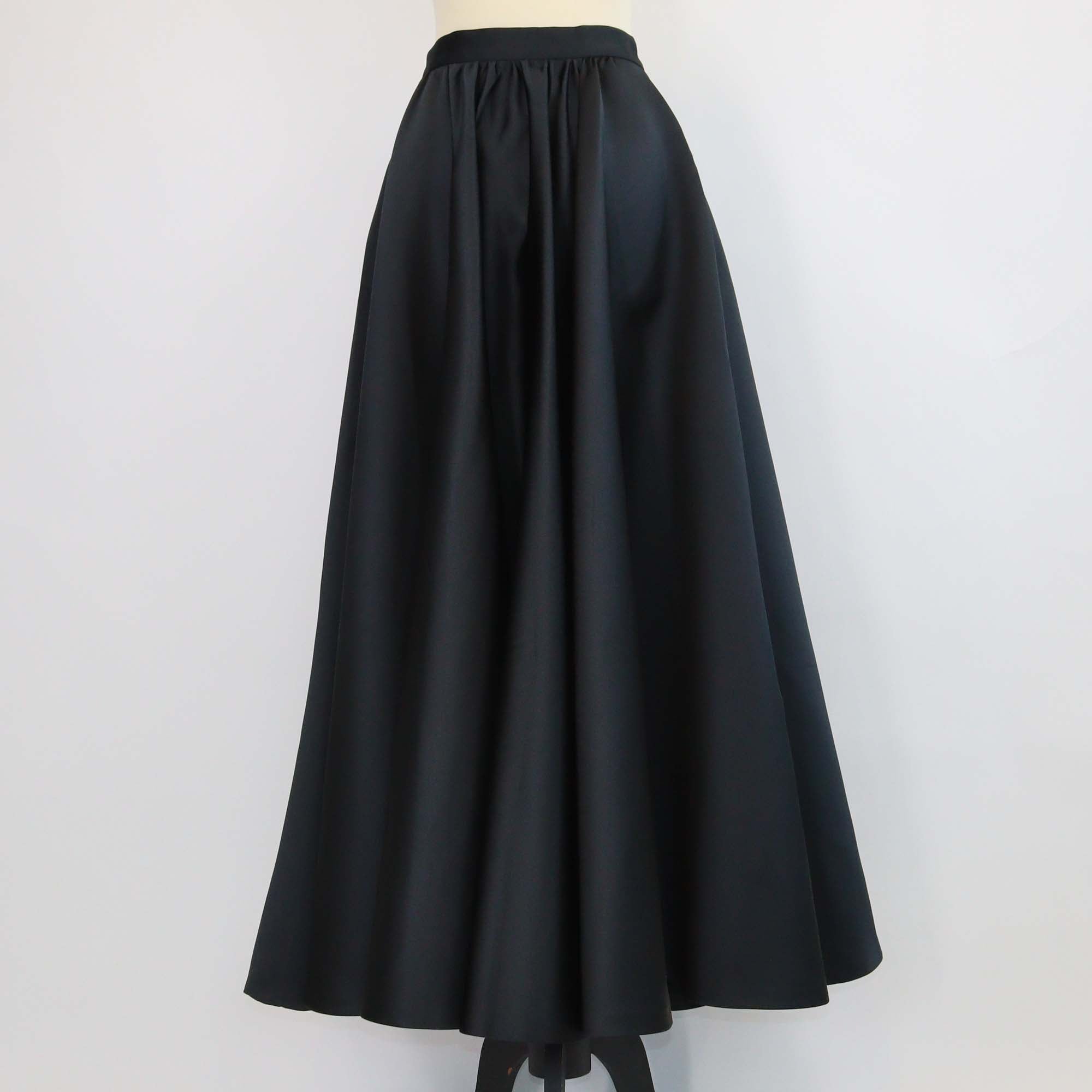 Max Mara Studio Black Jersey Synthetic ABACO Maxi Skirt