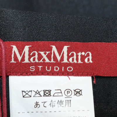 Max Mara Studio Black Jersey Synthetic ABACO Maxi Skirt