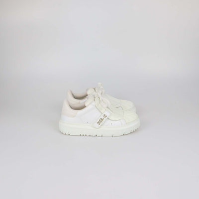 Christian Dior White Leather and Rubber Dior-ID Sneakers
