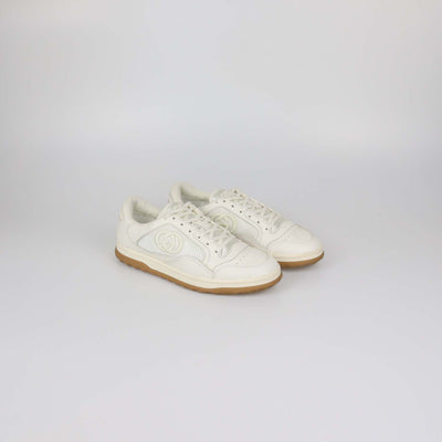 Gucci Off White Leather and Fabric Mac80 Low Top Sneakers