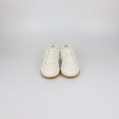 Gucci Off White Leather and Fabric Mac80 Low Top Sneakers