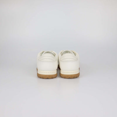 Gucci Off White Leather and Fabric Mac80 Low Top Sneakers