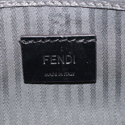 Fendi Grey/Yellow Leather 2Jours Envelope Clutch