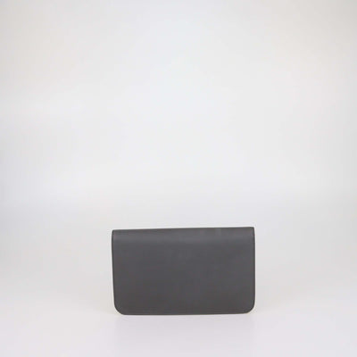 Fendi Grey/Yellow Leather 2Jours Envelope Clutch