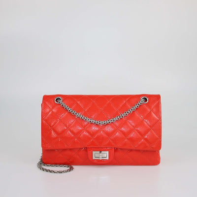 Chanel Coral Red Quilted 227 Reissue 2.55 Flap Bag Womens Chanel 