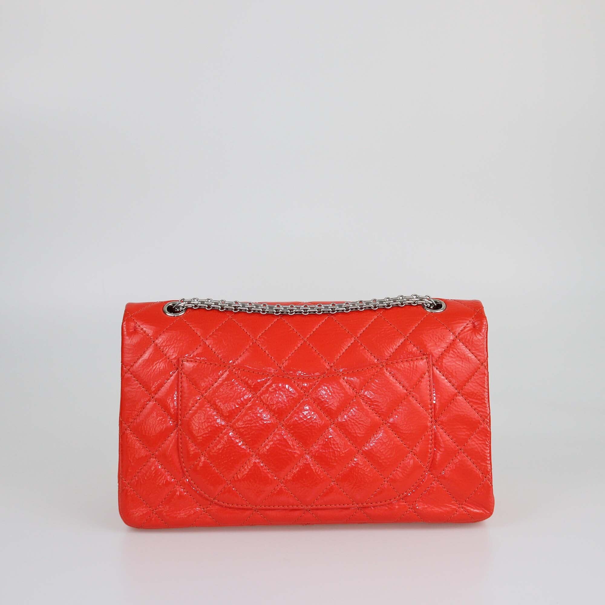 Chanel Coral Red Quilted 227 Reissue 2.55 Flap Bag Womens Chanel 