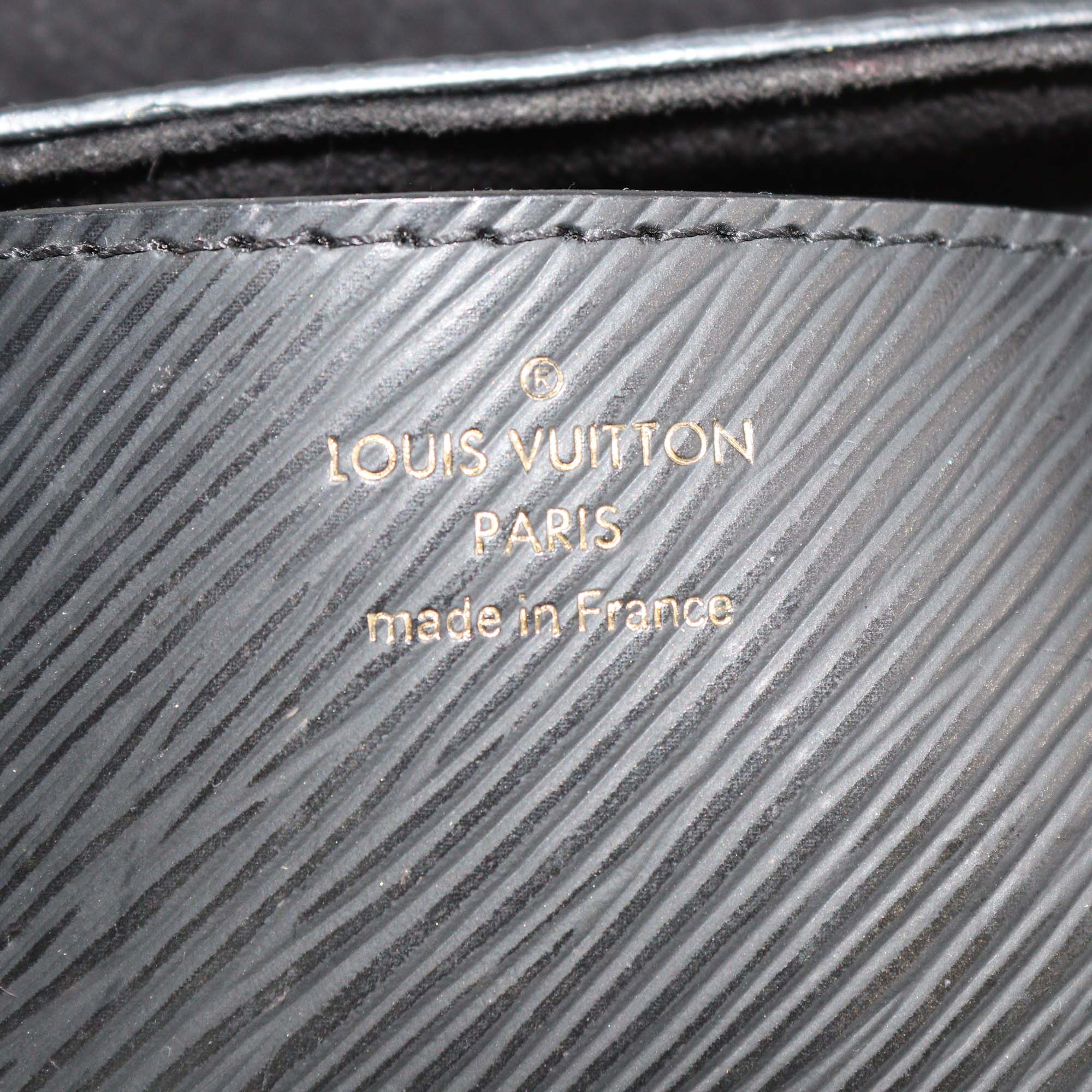 Louis Vuitton Black Epi Leather Lock Love Charm Twist MM Bag