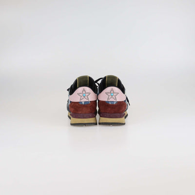 Valentino Multicolor Leather & Denim Star Rockrunner Sneakers