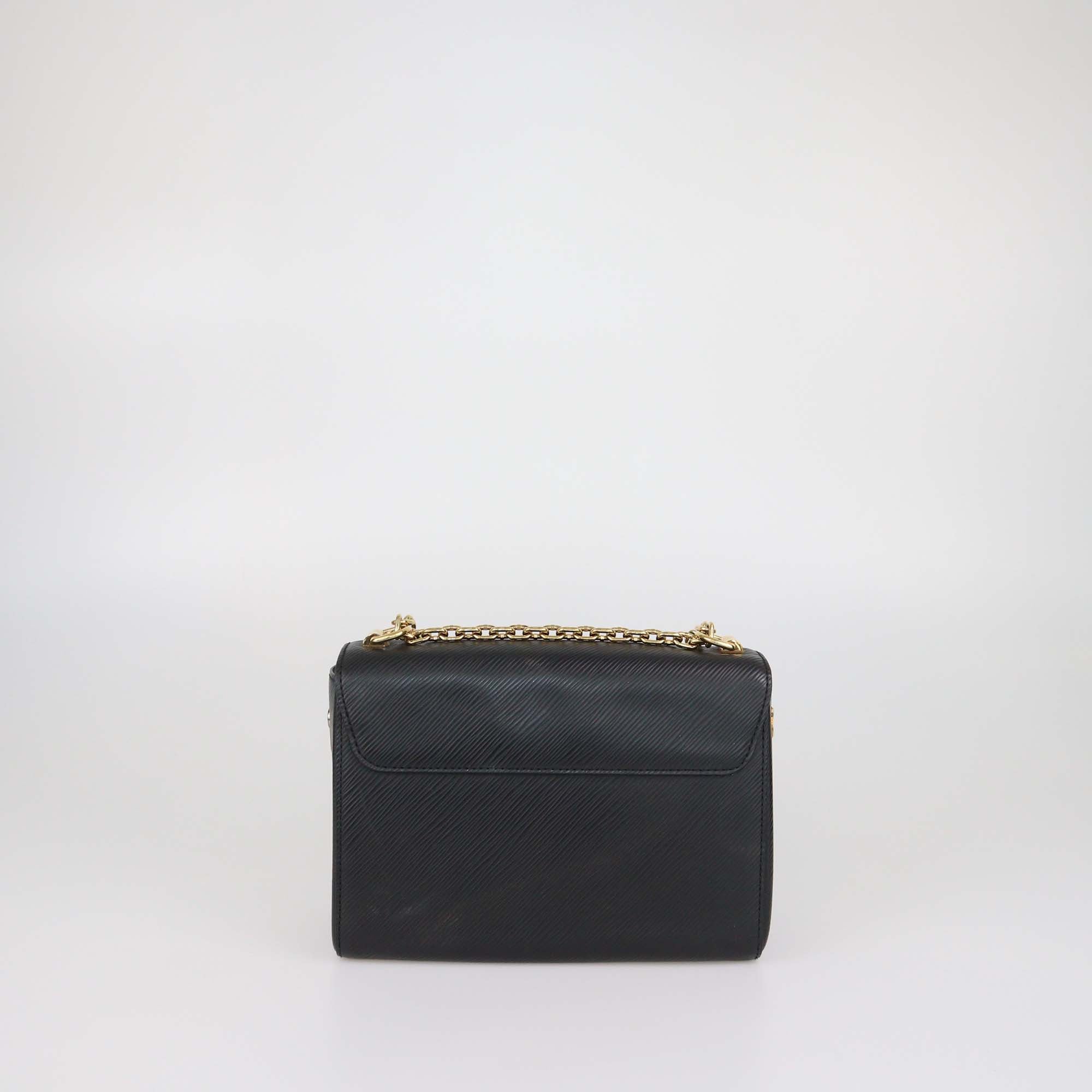 Louis Vuitton Black Epi Leather Lock Love Charm Twist MM Bag