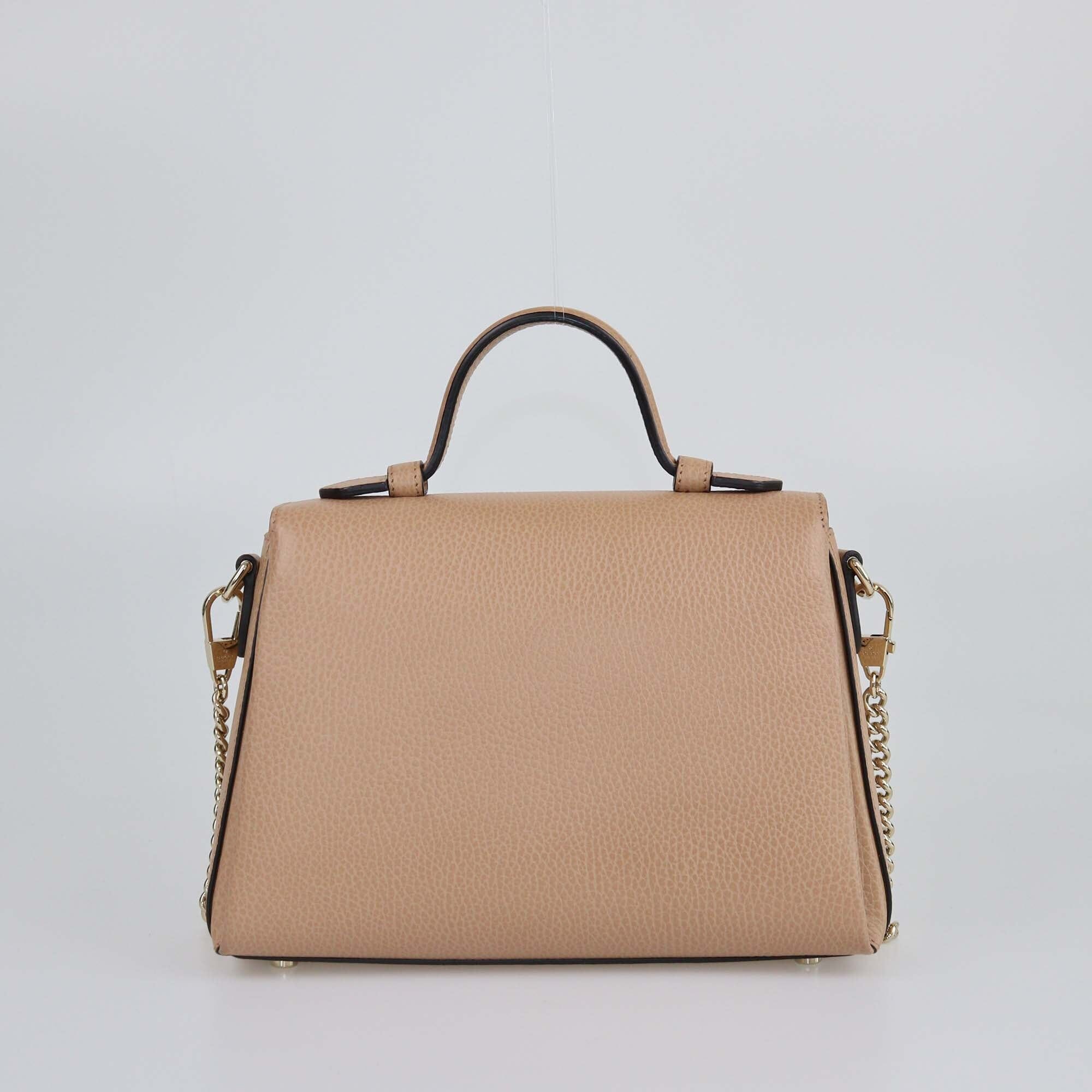 Gucci Beige Dollar Interlocking G Top Handle Bag Womens Gucci 