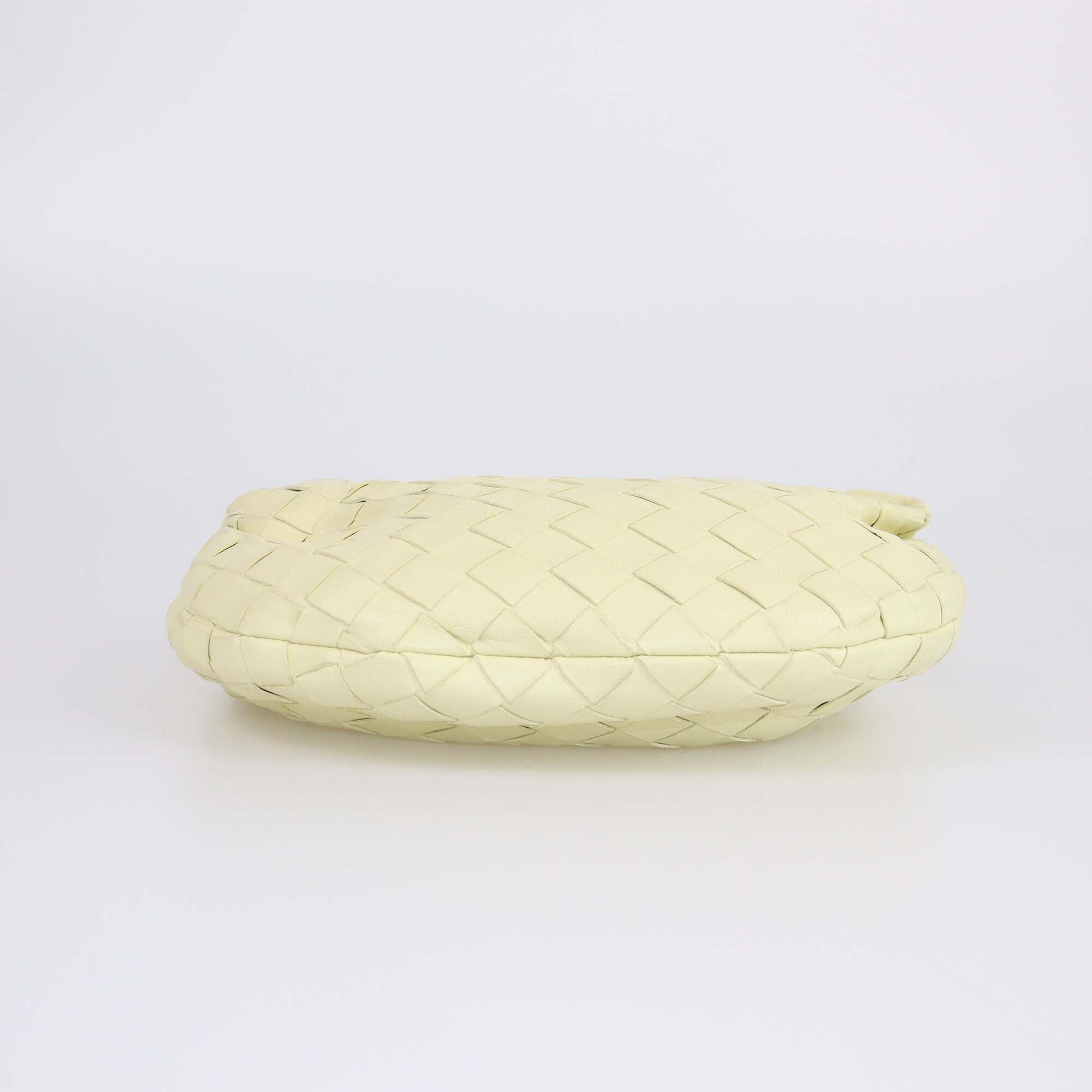 Bottega Veneta Light Yellow Intrecciato Mini Jodie Hobo Womens Bottega Veneta 