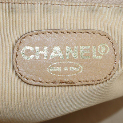 Chanel Caramel Brown Leather CC Embossed Tote
