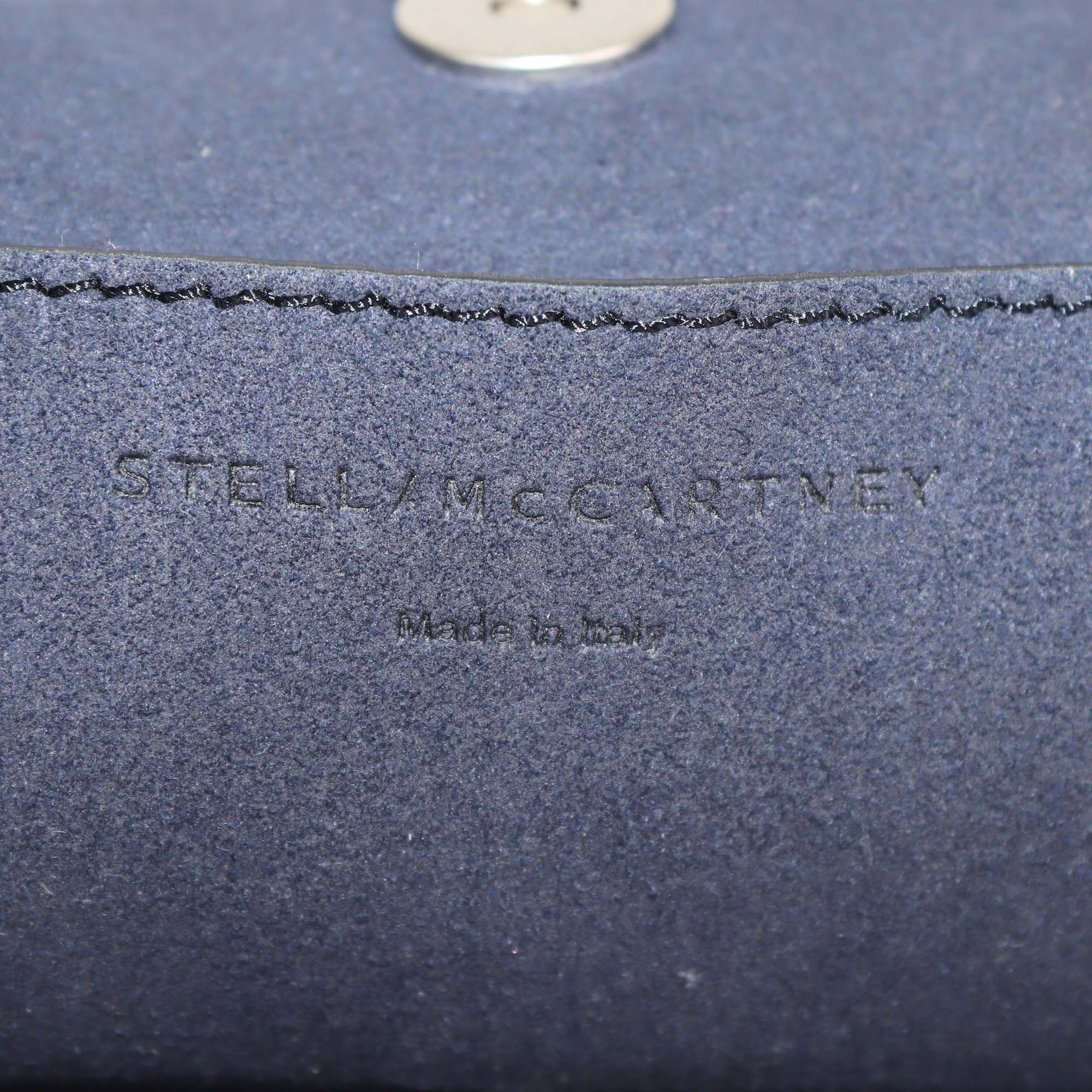 Stella McCartney Blue Crochet Fabric Mini Falabella Tote