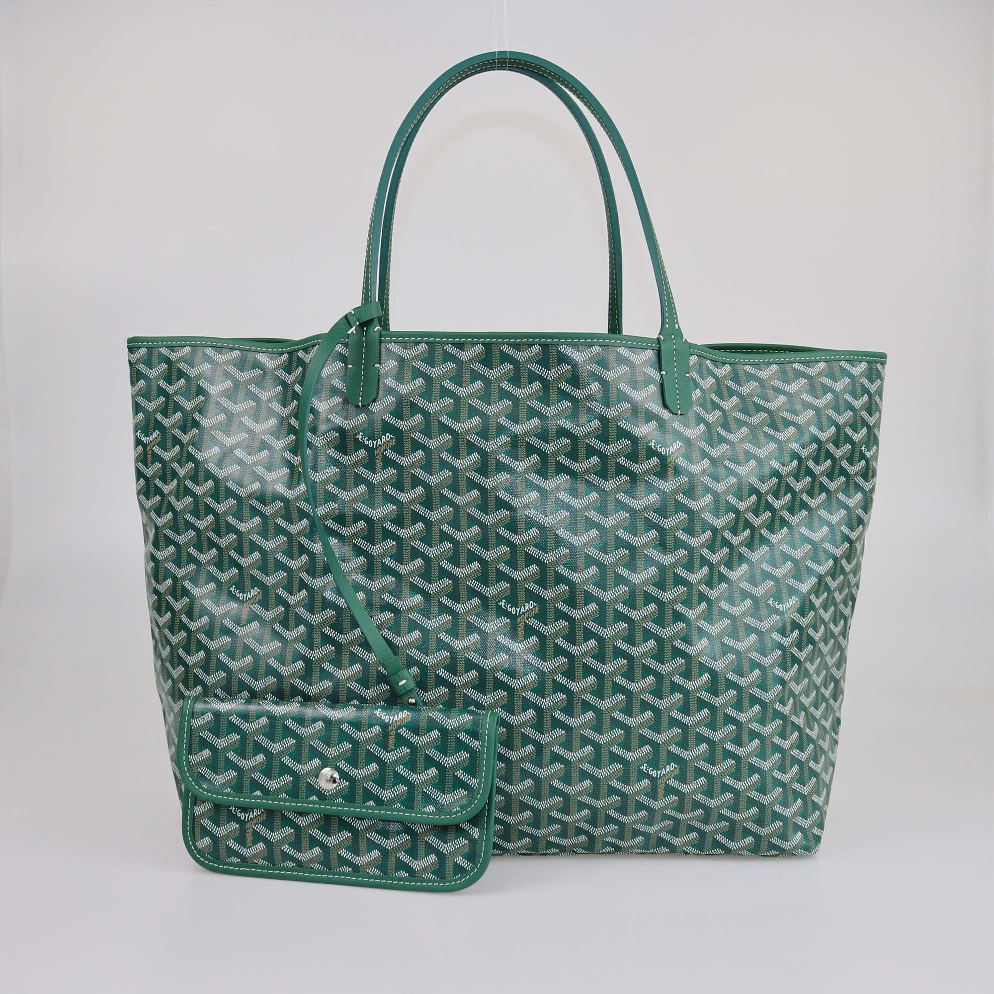 Goyard Green Goyardine Saint Louis GM Tote Womens Goyard 