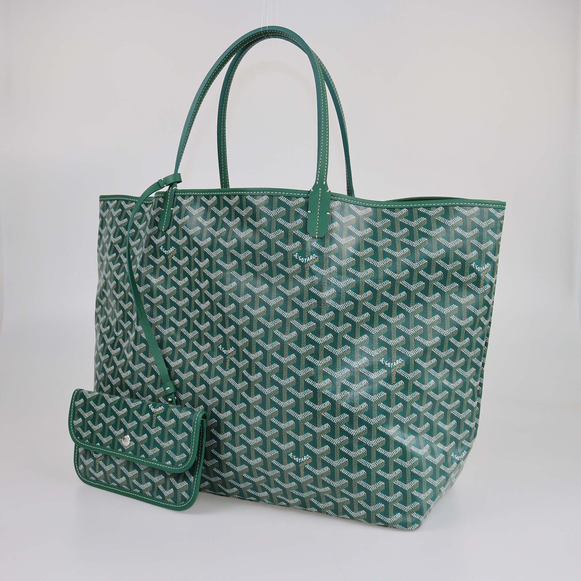 Goyard Green Goyardine Saint Louis GM Tote Womens Goyard 