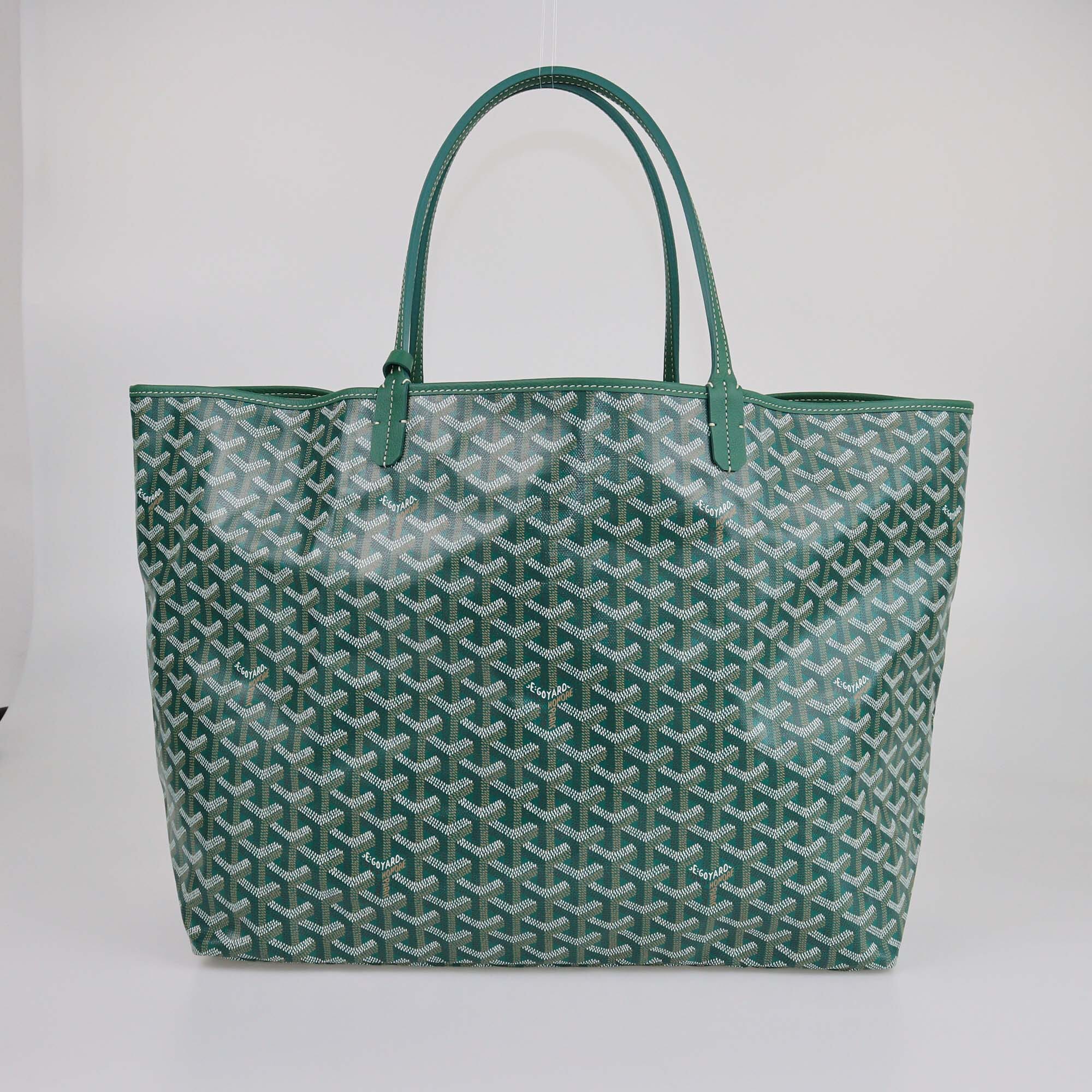 Goyard Green Goyardine Saint Louis GM Tote Womens Goyard 