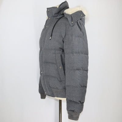 Grey Fur Hooded Jacket Clothings Dior 