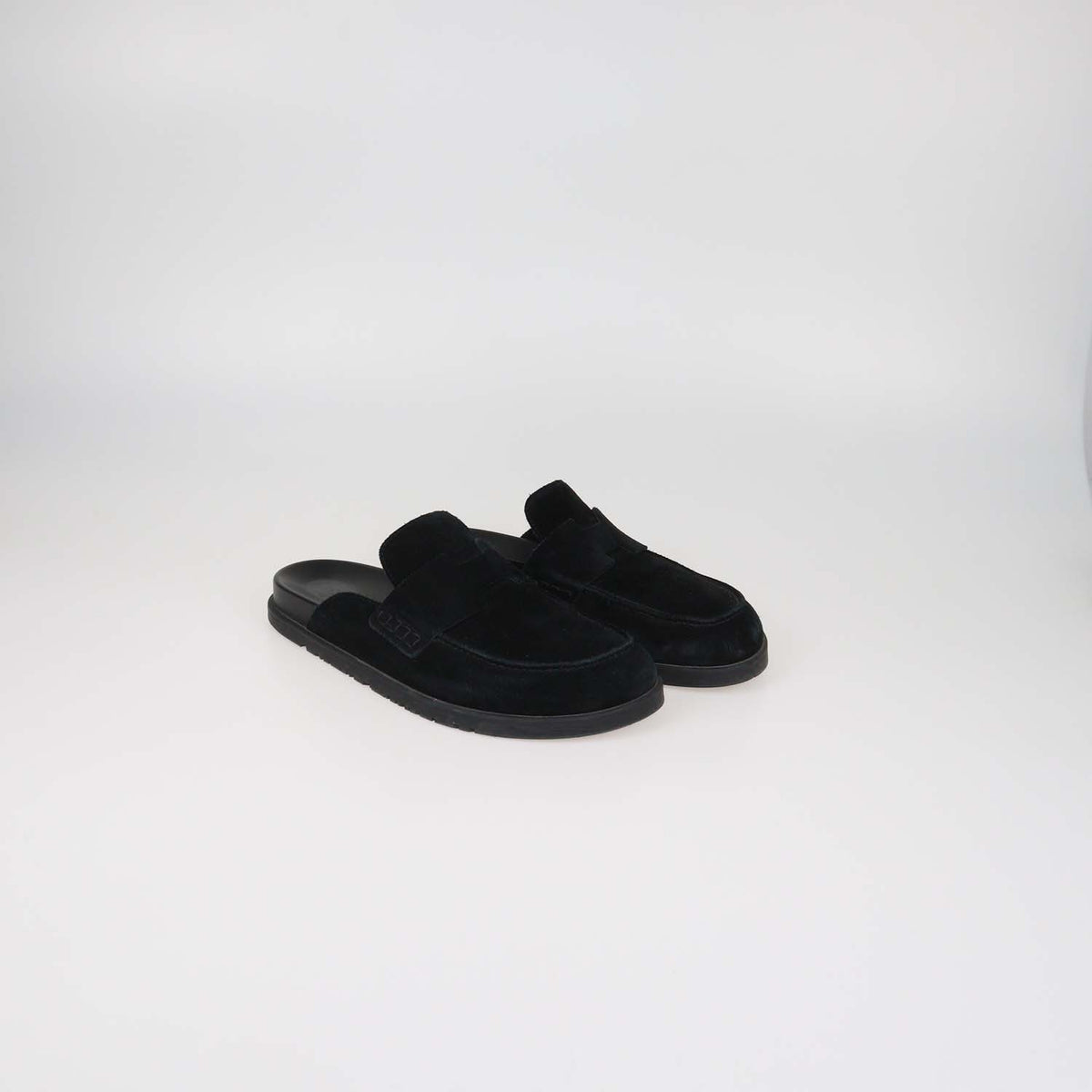 Hermes Black Suede Go Mule